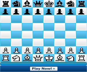 Spil af skak. Spil skakspillet med dine venner online eller mod en tilfældig menneskelig modstander. Billede af det digitale skakbræt